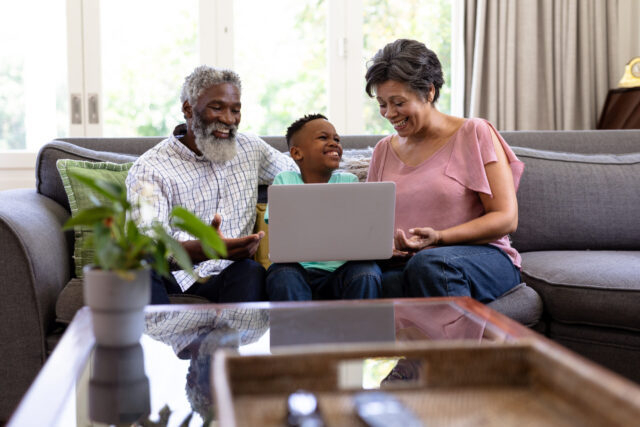 grandparents with grandchild
