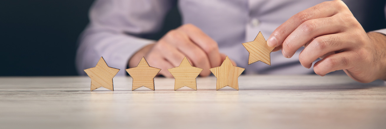 Hand wooden cube five star